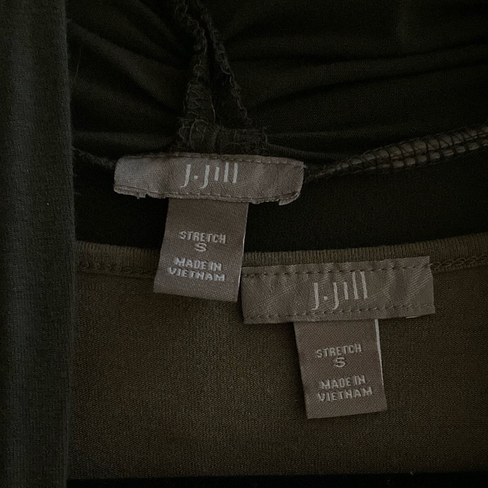 J.Jill Khaki Wearever Stretch Cardigan - Picture 3 of 5